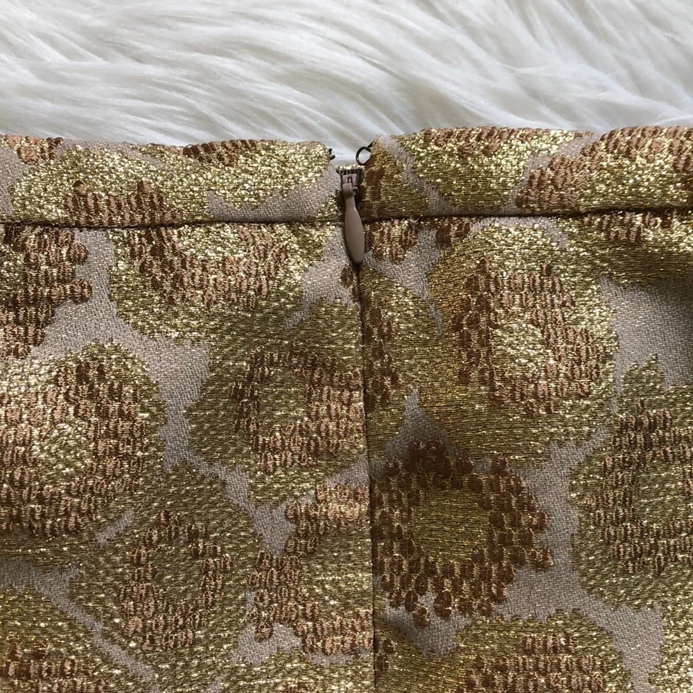 J. Crew Y2K Goldenrod Jacquard Mini Skirt 00
